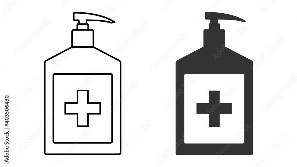 Sanitizer icon. Isolated flat icon symbol. Vector illustration Sanitizer icon. Isolated flat icon symbol. Vector illustration