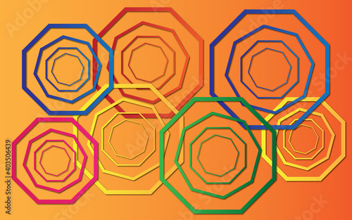 Vector illustration of an abstract background. Background of different shapes and colors