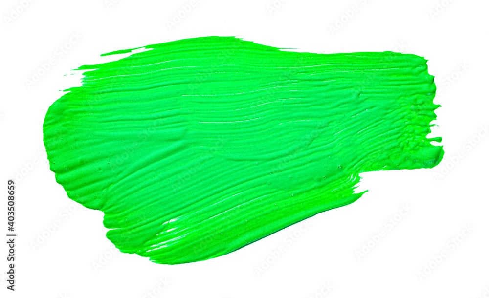 Fototapeta premium Green abstract aquarel watercolor background. Colorful green acrylic watercolor brush strokes.