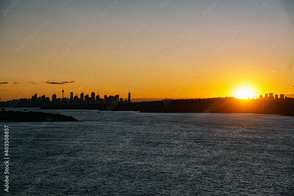 Scenic Sunset over Sydney's skyline