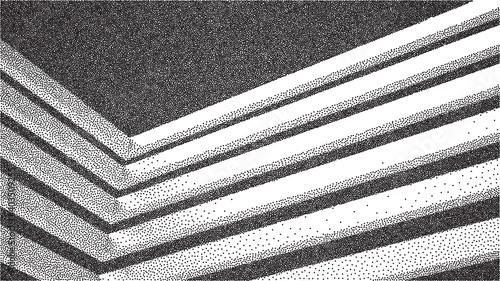 Vector architecture dotwork gradient background. Abstract noise stipple pattern. 3d vector illustration. EPS 10.