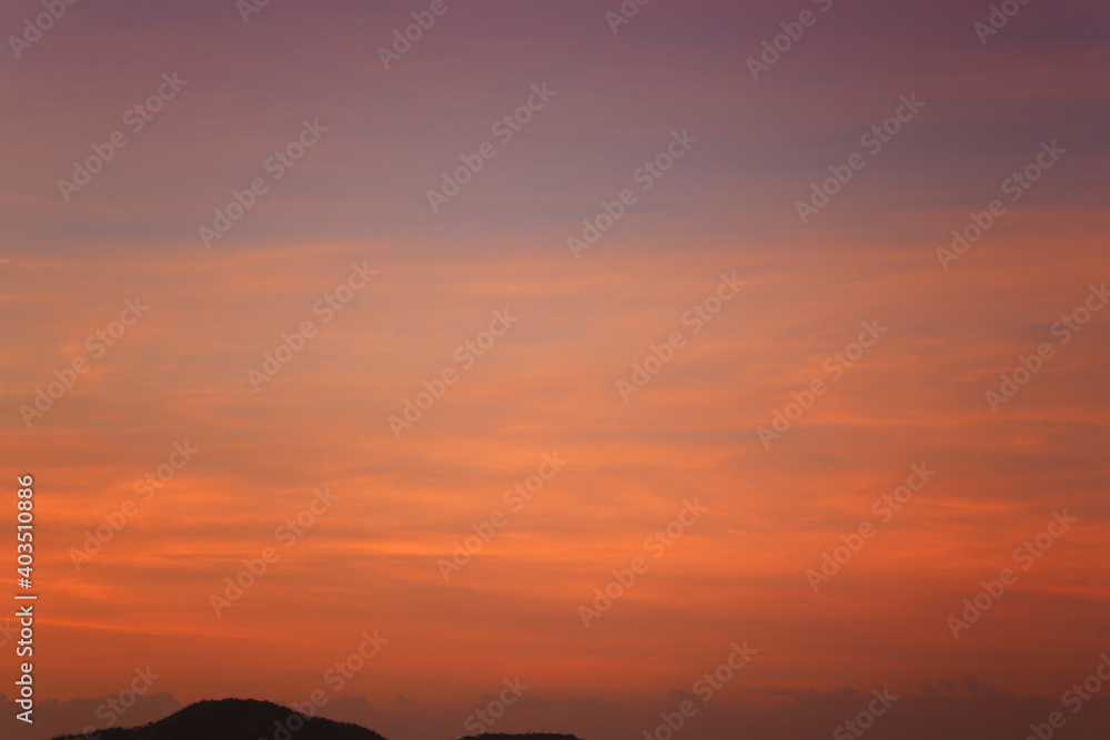 Sky and clouds after sunset,twilight sky background.