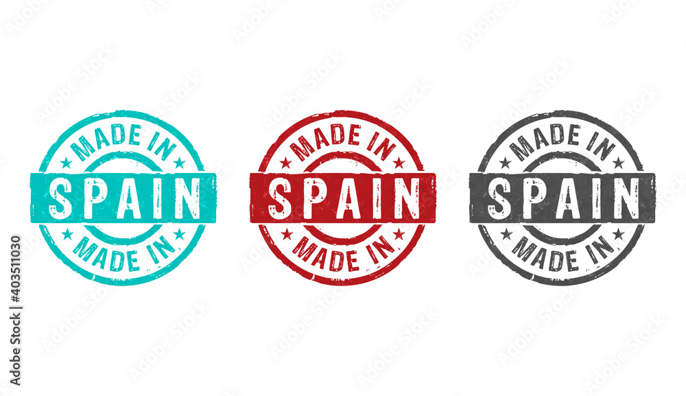 Made in Spain stamp and stamping