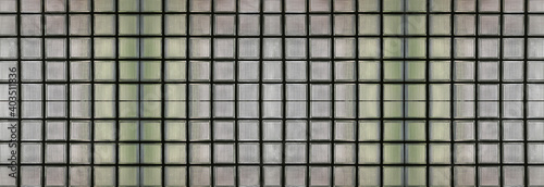 Panorama Glass block walls for the design background.