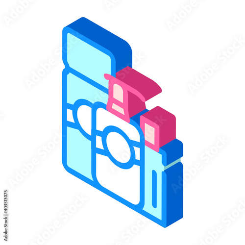 beeswax disks isometric icon vector illustration color