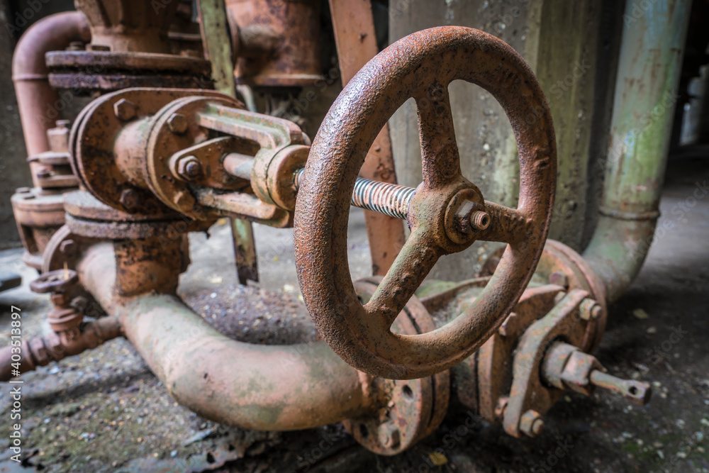 old rusty valve