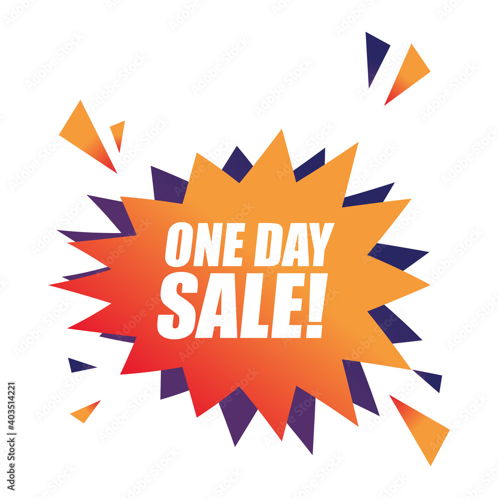 one day sale in explosion bubble vector design one day sale in explosion bubble vector design