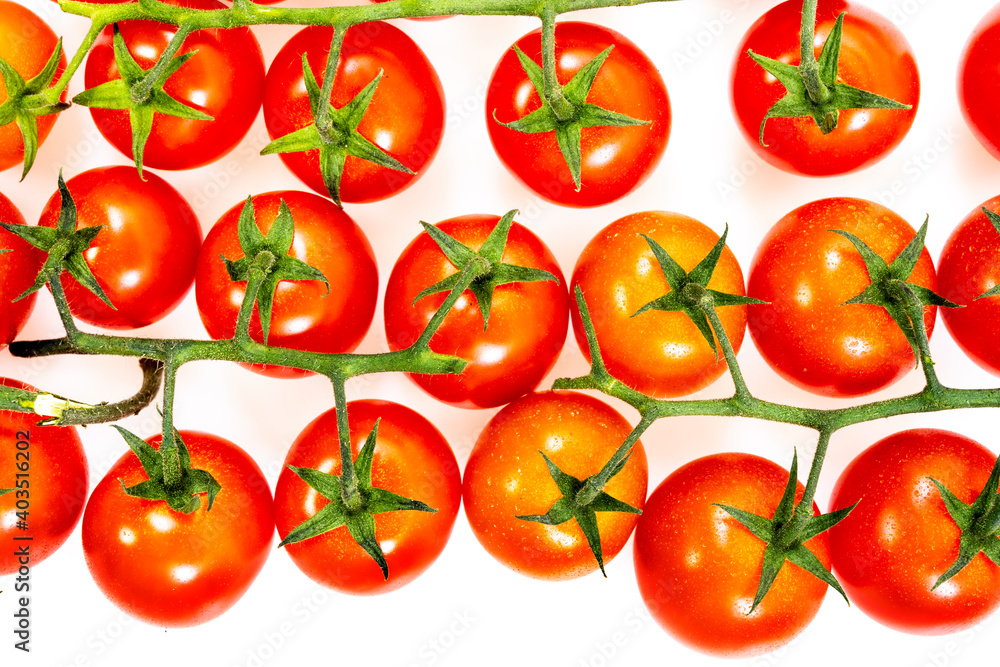 bunch of cherry tomatoes close-up bunch of cherry tomatoes close-up