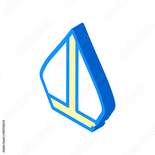 pope hat isometric icon vector illustration color