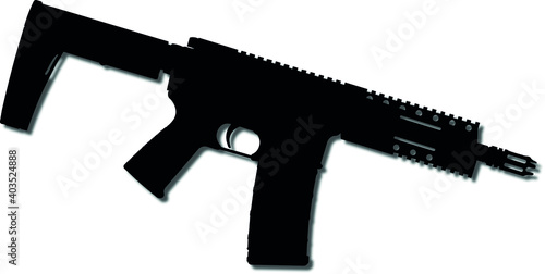 USA United States Army, United States Armed Forces, Marine Corps, Police fully automatic machine gun American Tactical Assault Rifle OMNI AR-15 rifle, officially AR-15 Carbine Caliber 5.56 × 45mm NATO