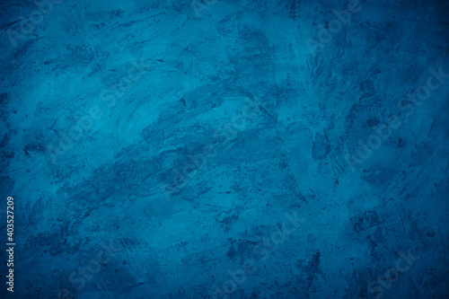 Blue texture background. Beautiful Abstract Grunge Decorative Navy Blue Dark Stucco Wall Background. Old wall pattern texture cement blue dark. abstract blue color design is the gradient background. © singjai