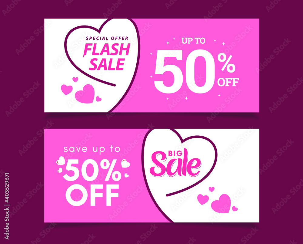Lovely day sale banners template. Lovely day sale banners template.