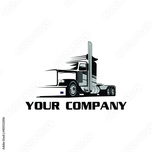 Modern truck cargo illustration vector