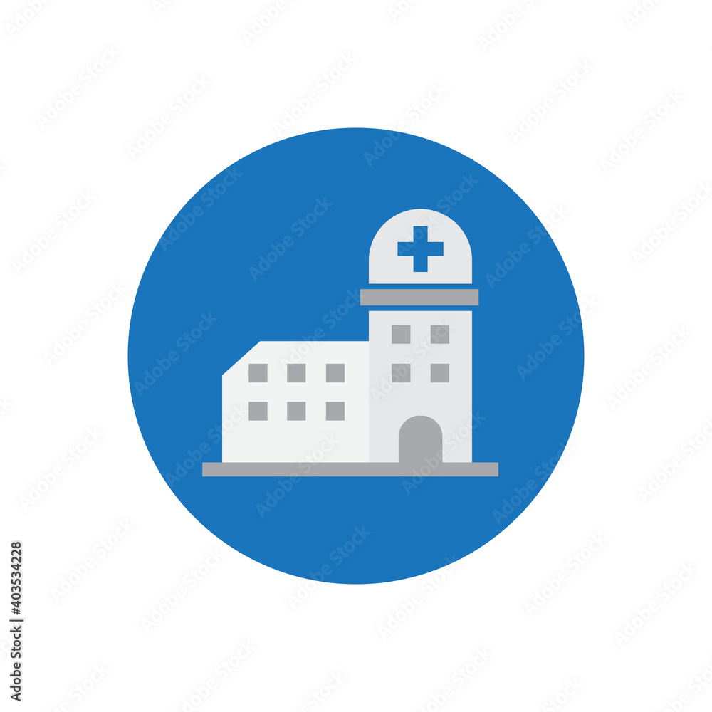 Hospital icon design. vector illustration Hospital icon design. vector illustration