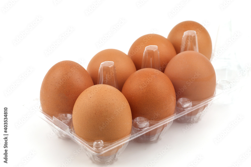 Chicken eggs isolated on white background Chicken eggs isolated on white background