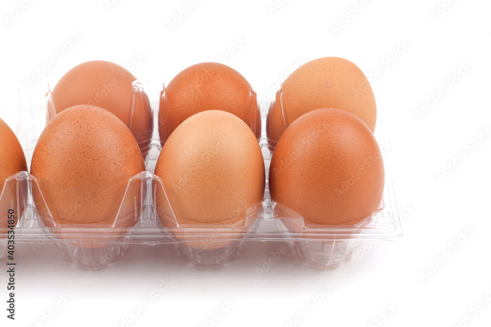 Chicken eggs isolated on white background Chicken eggs isolated on white background