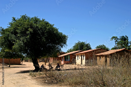 Bild auf Leinwand Casas em vilarejo quilombola. Bahia