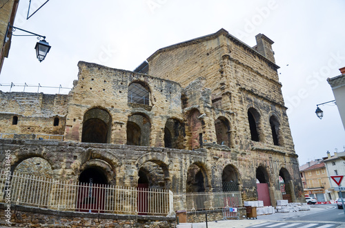 Plakat 南仏プロバンス オランジュ 古代ローマ劇場の外観（フランス オランジュ）