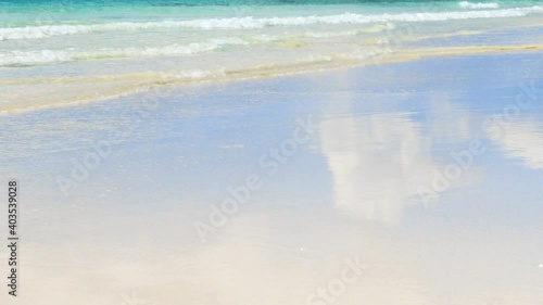 beautiful beach and sound waves in Okinawa Irabu isalnd Toguchi beach photo