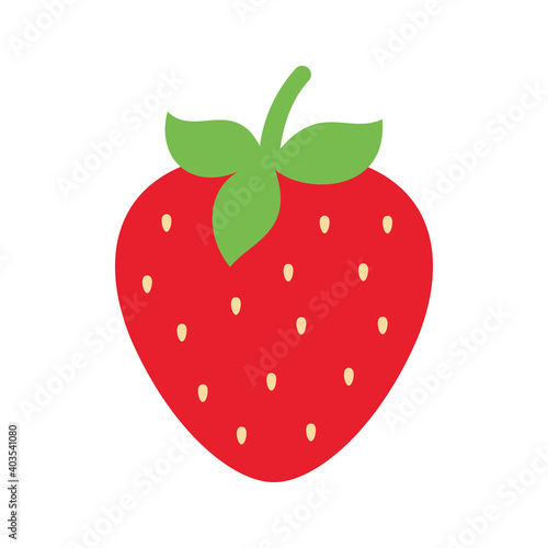 Vector Strawberry Flat Design Illustration