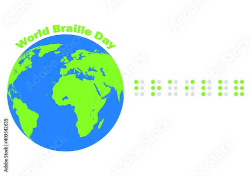 World Braille Day vector illustration January 4. photo