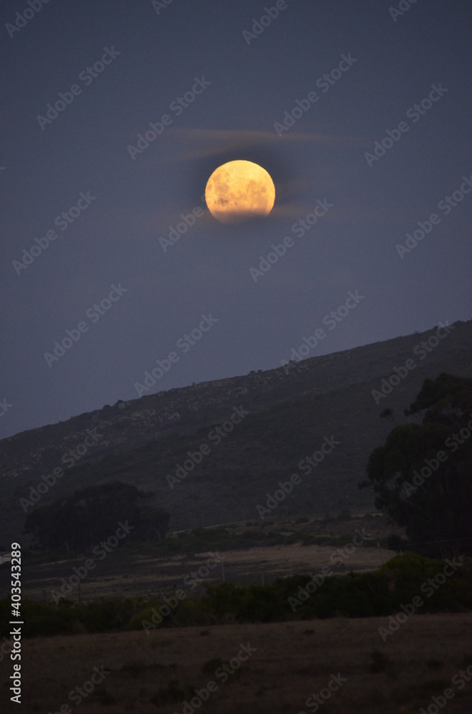 Full moon over South Africa. 
