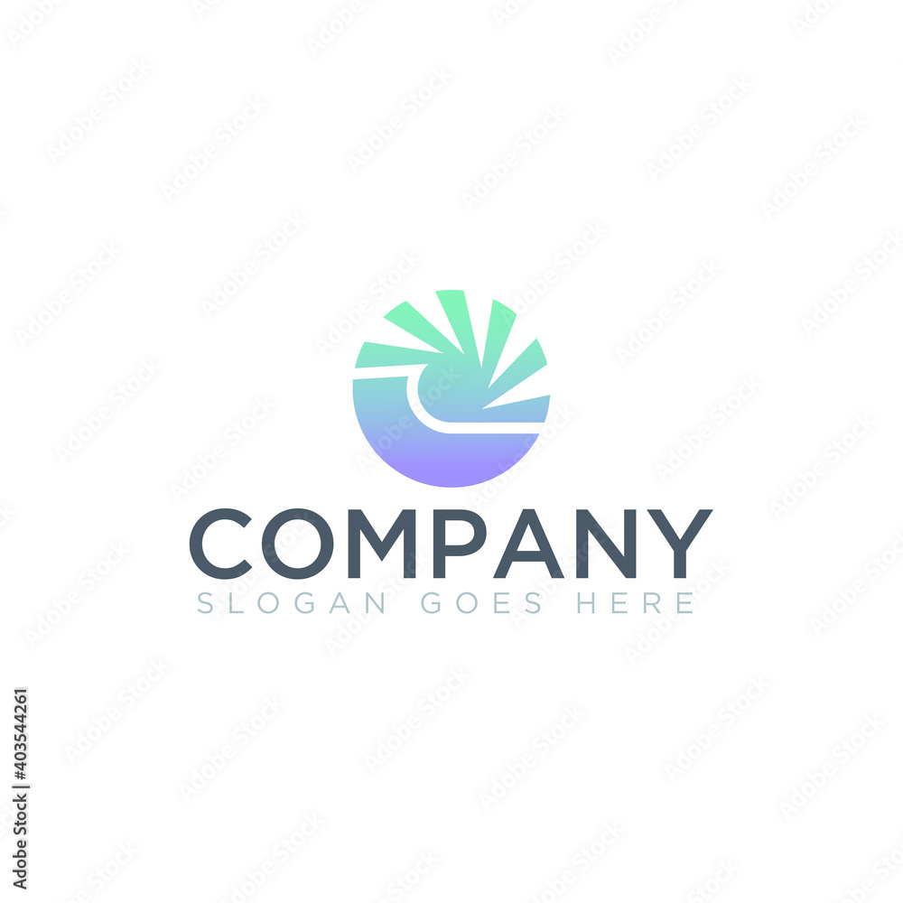 Abstract shape logo for company name Abstract shape logo for company name