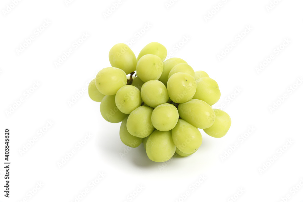 Green grape isolated in white background
