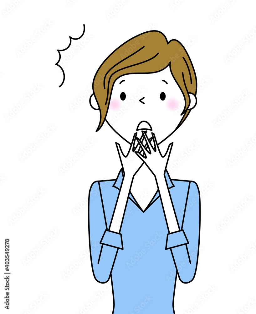 驚くビジネスウーマン