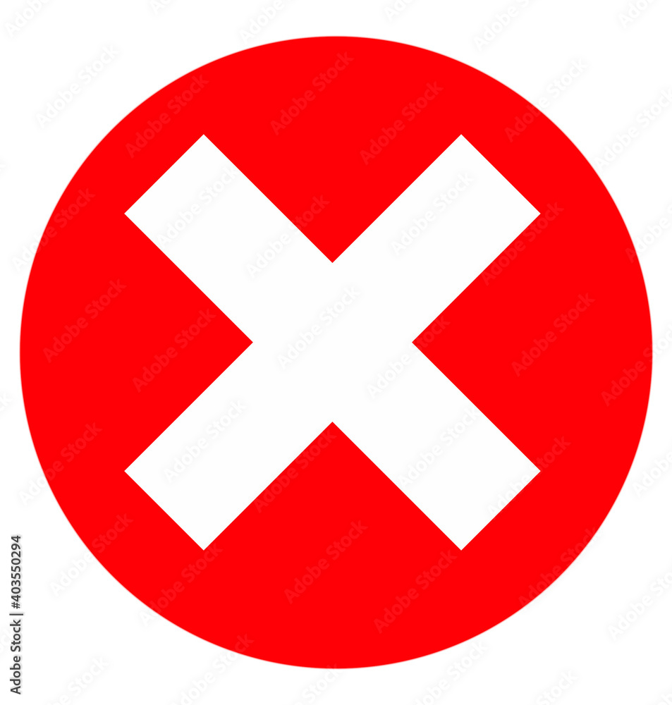 red cross mark red cross mark