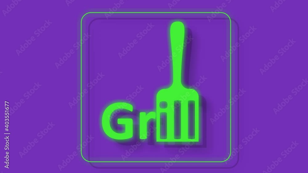 icon for cafe, fast food cafe from contours on grill ultraviolet background icon for cafe, fast food cafe from contours on grill ultraviolet background