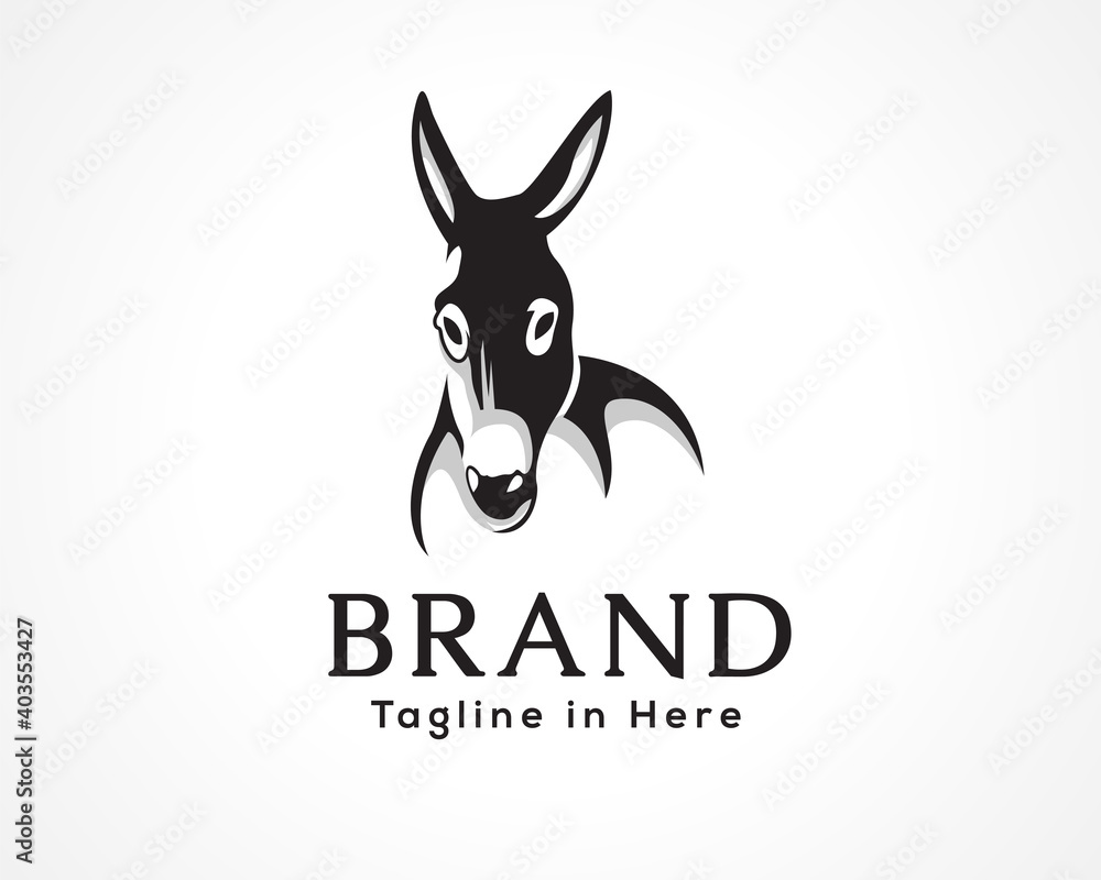 donkey horse front view drawing art logo, symbol deign illustration donkey horse front view drawing art logo, symbol deign illustration