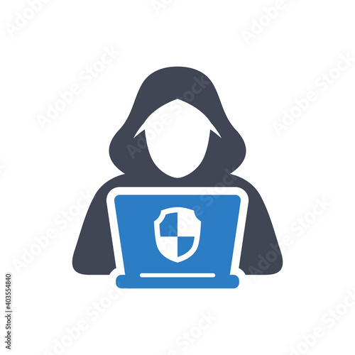 Фотография White hat hacker icon