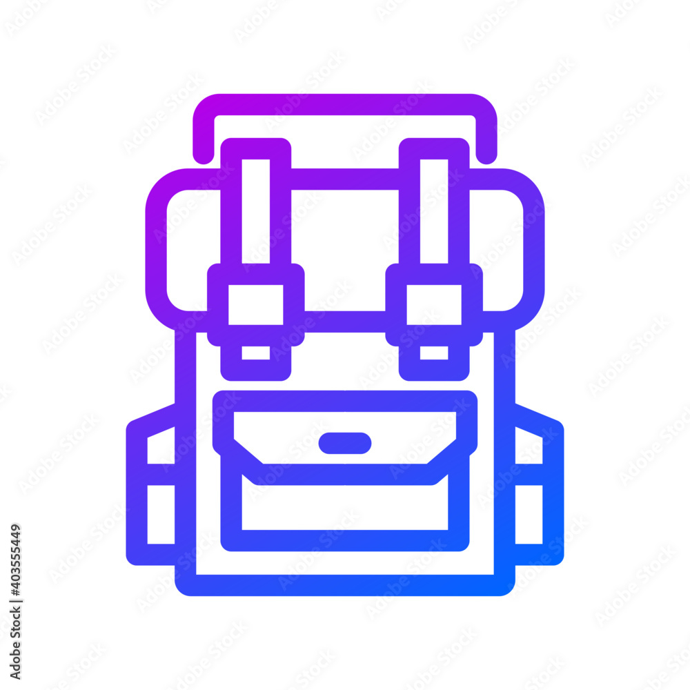 Backpack icon vector Backpack icon vector