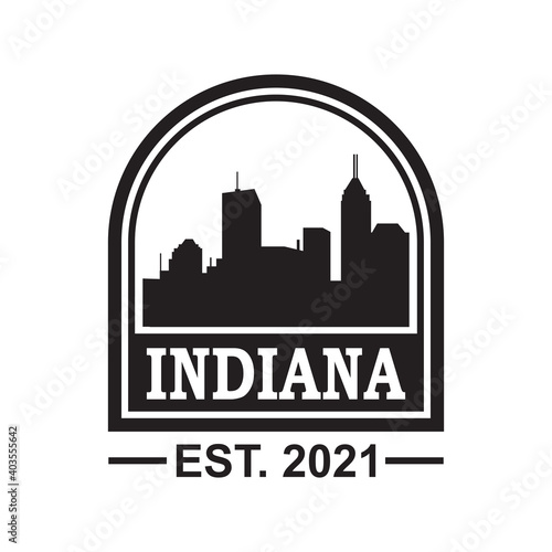 Wallpaper Mural indiana skyline silhouette vector logo Torontodigital.ca