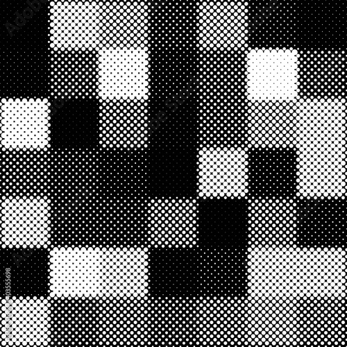 Black and white abstract background with halftone pattern
