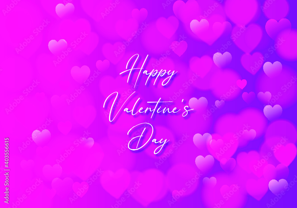 Beautiful valentine's day greeting background with bokeh effect