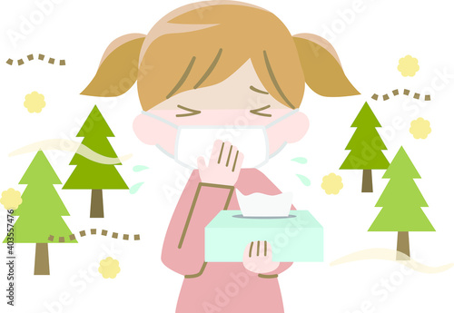 花粉症の女の子