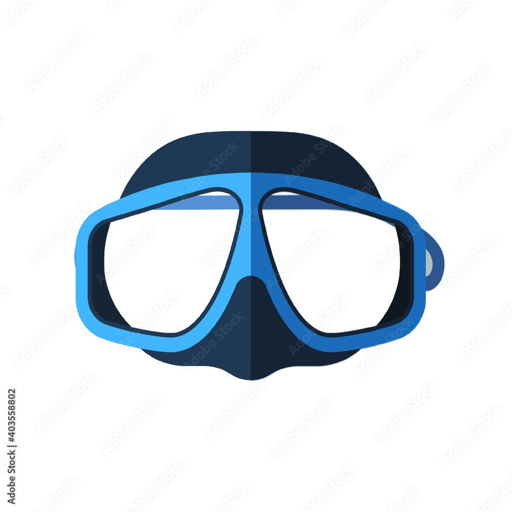 Dive mask and snorkel for professionals. Dive mask and snorkel for professionals.