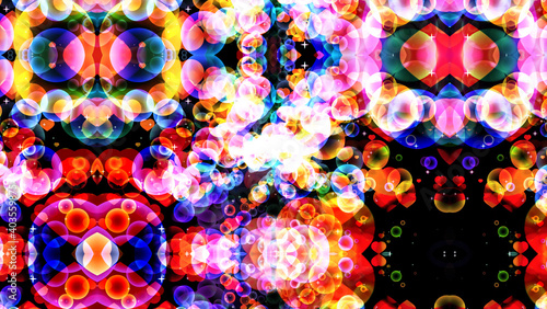 reflection dark abstract colorful rainbow bubbles © darkfoxelixir