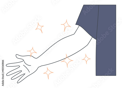 美肌を手に入れた人のイラスト・アフター