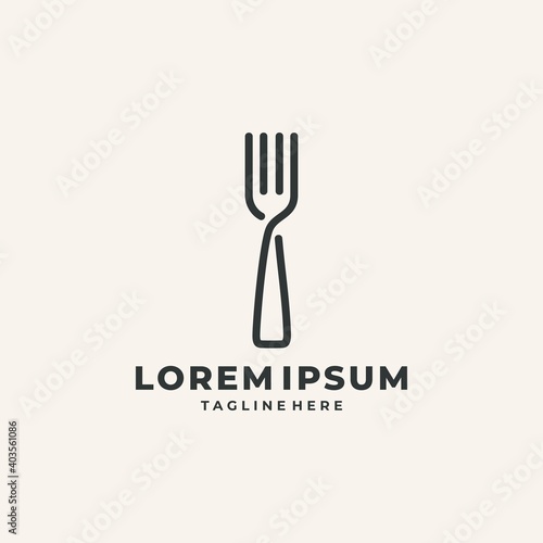 Logo restaurant with cutlery, A spoon and fork vector illustration

