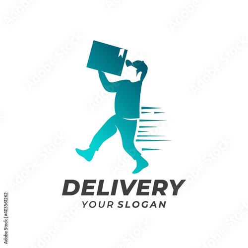 Fast delivery logo design template Vector illustration
