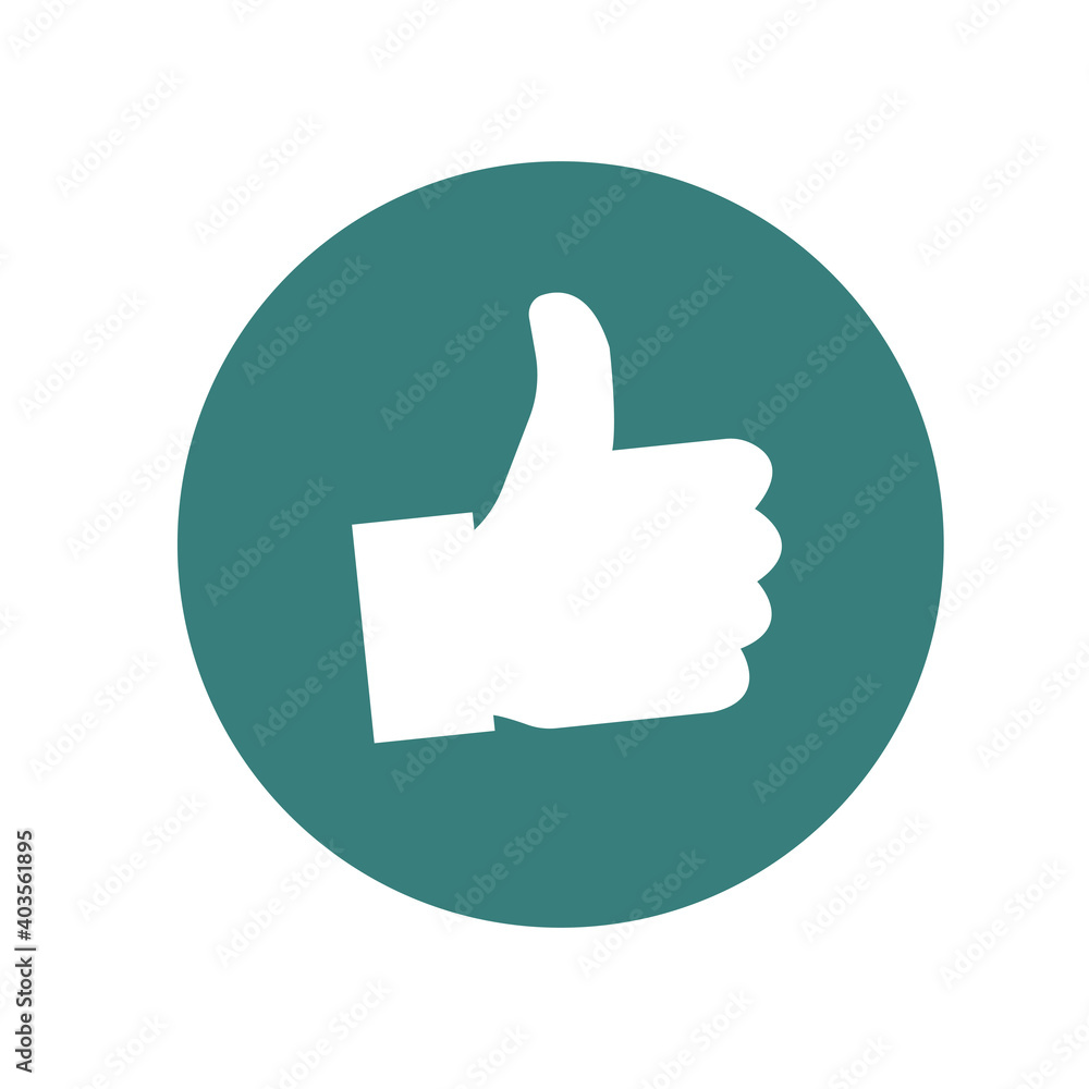 thumb up Icon, flat design style thumb up Icon, flat design style