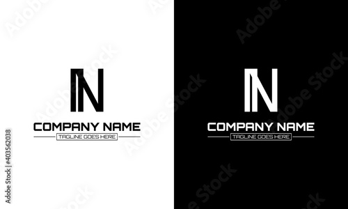 Creative fonts for logo designs. Alphabet N vector illustration
