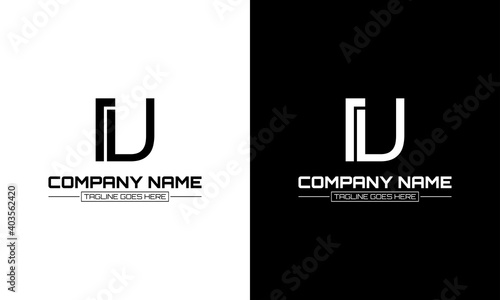 Creative fonts for logo designs. Alphabet U vector illustration