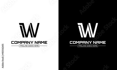 Creative fonts for logo designs. Alphabet W vector illustration