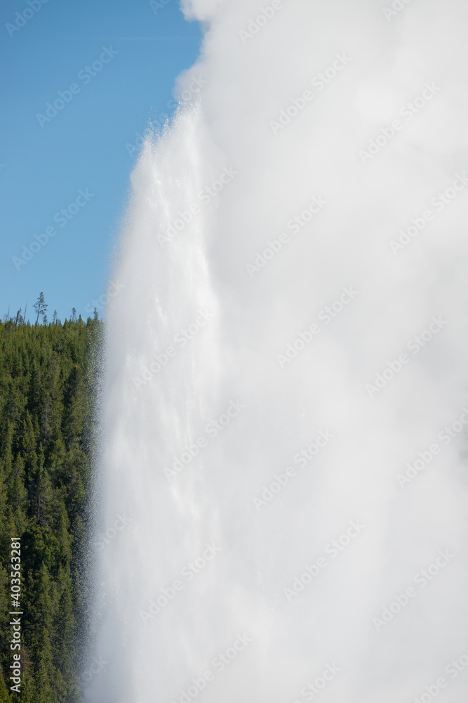 Old Faithful Geyser in Yellowstone National Park, Wyoming