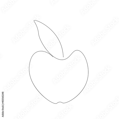 Healthy food logo with apple vector illustration 