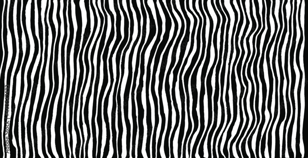 Zebra print, animal skin, tiger stripes, abstract pattern, line background. Amazing hand drawn vector illustration. Poster, banner. Black and white artwork, monochrome Zebra print, animal skin, tiger stripes, abstract pattern, line background. Amazing hand drawn vector illustration. Poster, banner. Black and white artwork, monochrome